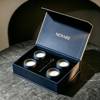 Boîte cadeau en carton rigide de luxe personnalisée pour l'emballage de bougies parfumées, vente en gros