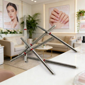 Đầu mài kim cương chuyên nghiệp 2.35mm, dùng để mài nhẹ nhàng - Bộ mũi khoan mạ điện số lượng lớn dùng cho móng và chăm sóc biểu bì - Product Image 4