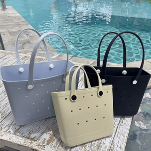 Bolsas de Compras de Eva Personalizadas con Logotipo, Bolsas de Mano de Silicona Impermeables para Bebés, Bolsas de Playa de Moda para Exteriores - Product Image 5