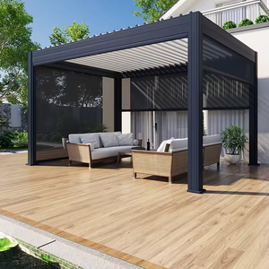 Pérgola Bioclimática de Aleación de Aluminio con Motor, Toldo Retráctil para Sol y Lluvia, para Jardín, Balcón, Terraza, Villa - Product Image 1