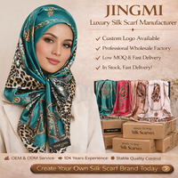 Foulard en satin carré 90, nouvelle chaîne de léopard, foulard en soie décoratif polyvalent assorti pour les musulmans, nœuds de fête élégants à pois
