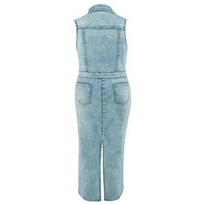 <span class=keywords><strong>Abiti</strong></span> in Denim Taglie Forti all'Ingrosso, Vestiti Africani in <span class=keywords><strong>Jeans</strong></span> per Donne Curvy - Product Image 5
