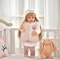 Muñeca Reborn Bilingüe Inglés-Ruso, Muñeca Interactiva de Vinilo Suave con Sensor de Azimut, Juguete de Bebé Realista de 55 cm