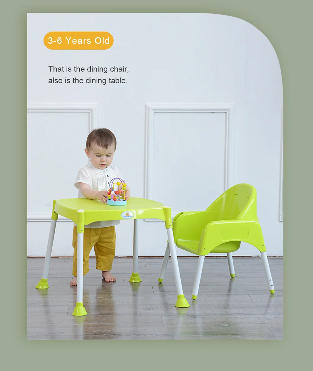 baby high leg feeding chair with safety belt adjustable baby highchair Baby Feeding Chair and table for feeding