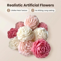 LUYI-Lilin Wangi Bunga Peony Buatan Tangan untuk Hadiah Hari Ibu Lilin Aroma Bunga Estetis Suvenir Pesta Pernikahan
