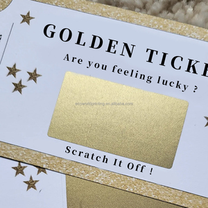 Tùy chỉnh thiết kế in ấn Thất Bại Vàng vé thúc đẩy tích cực hành vi phần thưởng thẻ cào - Product Image 2
