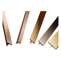 Bande de finition murale en or pour escalier, en chrome, en T, pour intérieur, en granit, en métal, pour les coins des carreaux, en acier inoxydable, pour le sol
