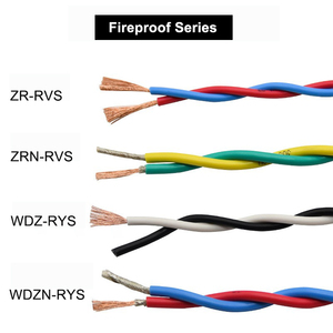 <span class=keywords><strong>Jiayou</strong></span> RVs rys สายเคเบิลคู่แบบยืดหดได้สายทองแดงสองสีทนไฟสายคู่พีวีซีสายสัญญาณเตือนแบน - Product Image 3