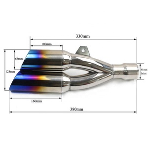 Tuyau de silencieux d'échappement pour Moto <span class=keywords><strong>Honda</strong></span> CBR250 CB400 YZF FZ400 Z750 NINJA TMAX530, 35-51mm - Product Image 5