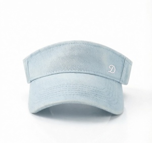 Custom New Arrival Custom Logo Unisex Denim Visor Cap Breathable Summer Sun <b>Hat</b> for Golf Tennis Beach Travel - Product Image 1