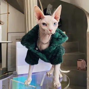 定制情侣穿着你的猫Sphynx豪华毛皮系列为无毛猫和德夫恩雷克斯定制情侣