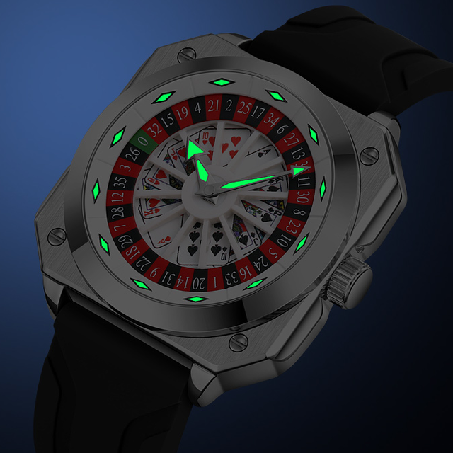 Skmei 9379 Men's Quartz Watches New Design Rotating Wheel Waterproof Luminous Hands God of Gamblers Lucky Wristwatch for Men Man