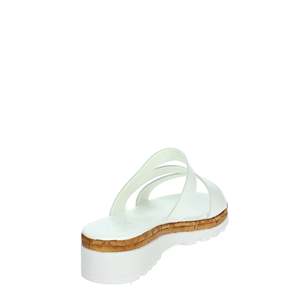 Sandalias Planas Cómodas de Verano para Mujer, Modelo IAF23209, Color Blanco, Marca Cinzia Soft - Product Image 2