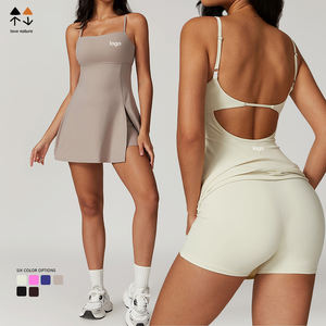 Amour Nature beau dos Tennis Golf <span class=keywords><strong>tenue</strong></span> solide motif avant respirant Base coussinets <span class=keywords><strong>de</strong></span> poitrine Anti-exposition robe <span class=keywords><strong>de</strong></span> sport pour le Yoga - Product Image 2