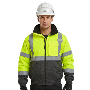 Veste de sécurité réfléchissante haute visibilité, imperméable, polyester/coton, vêtements de travail, certification AS/NZS CE, antibactérienne, anti-UV - Product Image 1