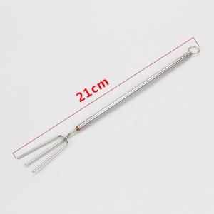 Forchetta da Dessert al cioccolato in acciaio inossidabile 3 pezzi con inserto decorativo a pipistrello per utensili da immersione e torta - Product Image 4