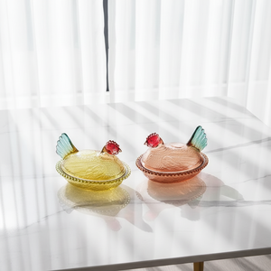 LUYI - <span class=keywords><strong>Barattolo</strong></span> in <span class=keywords><strong>Vetro</strong></span> Creativo e Moderno a Forma di Pollo per Cucina e Caramelle, con Logo Personalizzato per Alimenti e Contenitori - Product Image 2