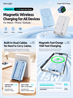 Batterie externe magnétique sans fil HYTO Factory à charge rapide bidirectionnelle 10000 mAh 15W avec câble intégré, support dissimulé, logo personnalisé, PD20W