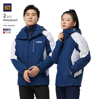 2-laags zachte shell unisex ski waterafstotende rits print 100% polyester nieuwste design aangepaste logo paar model winter
