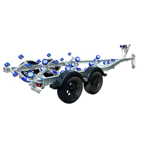 Offres spéciales 21ft 1550kg Capacité de chargement Essieu Tandem Wobbly Roller Type Aluminium <span class=keywords><strong>Bateau</strong></span> Remorque avec VIN - Product Image 1