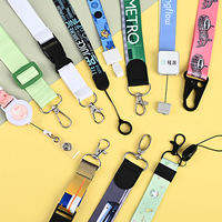 Porte-badge personnalisé avec logo, respectueux de l'environnement, à la mode, en sangle de polyester tissée, impression personnalisée, porte-badge à suspendre autour du cou, étiquette nominative personnalisée