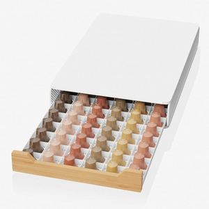 Tiroir de rangement pour dosettes de café en métal et bois, capacité 60 capsules, compatible avec les dosettes Nespresso, très populaire - Product Image 3