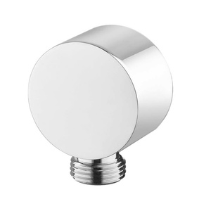 Wall Supply Elbow Adapter Brass Round Wall Mount Shower Hose Connector Drop Union Water Outlet for Handheld <b>Hand</b> Shower - Product Image 1