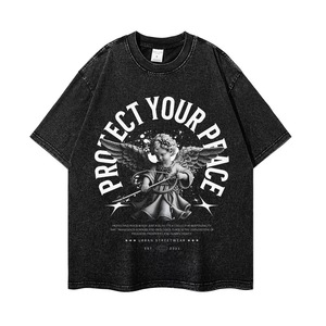 Camiseta extragrande con estampado de ángel caído para hombre |   Cita: '<span class=keywords><strong>Lucha</strong></span>, resistencia, persistencia' |   Ropa Urbana Unisex Y2K 100% Algodón Estampado - Product Image 3