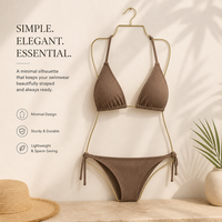 Porte-maillots de bain double niveau en métal chromé avec carte magnétique – Prix usine, vente en gros, organisateur de maillots de bain