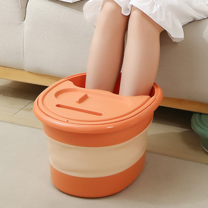 Foldable Foot Bath Tub Oval Plastic Portable For Adults Household Use - Product Image 3