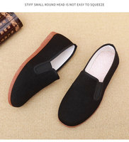 Chaussures plates pour hommes à enfiler, style mocassins, avec semelle en TPR durable et tige en tissu, prix réduit
