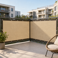 Filet pare-soleil tricoté en HDPE, écran d'intimité, brise-vent, couverture de clôture, résistant aux UV, pour jardin, balcon, cour arrière, extérieur