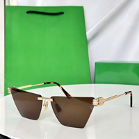 Lunettes de soleil de luxe à monture carrée intégrale avec verres dégradés orange pour hommes et femmes, en métal et nylon doré, haute protection UV