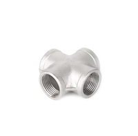 Wenzhou Croix à quatre voies à filetage femelle en acier inoxydable 304, accessoires de raccord de plomberie