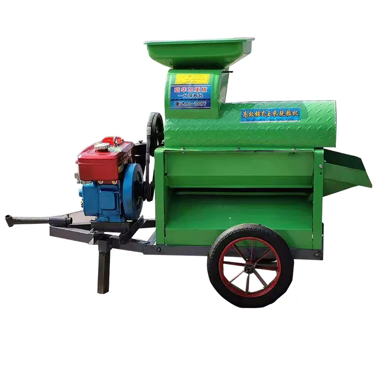 Agricultural diesel maize grain corn sheller peeling machine