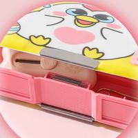 Estuche de Lápices Multifuncional de Plástico Impermeable de Gran Capacidad Personalizable, Marca KM, Diseño de Dibujos Animados para Estudiantes, Varios Colores