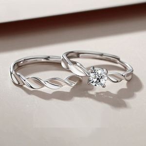 S925 Sterling <b>Silver</b> Mobius Couple <b>Ring</b> for <b>Men</b> and Women INS High Grade Shining Galaxy Pair <b>Ring</b> Valentine's Day Gift Wholesale - Product Image 3