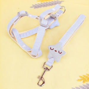 Nouveau design harnais pour animaux de compagnie en plein air mignon dessin animé poupée sangle réglable chien poitrine gilet et laisse ensemble - Product Image 5