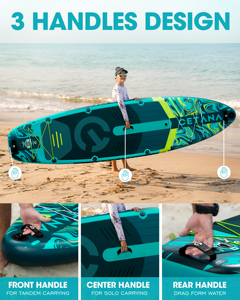 Planche de Stand Up <span class=keywords><strong>Paddle</strong></span> (SUP) <span class=keywords><strong>gonflable</strong></span> personnalisée vert olive, en matériau Drop Stitch, avec tous les accessoires pour les sports nautiques - Product Image 5
