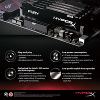 FURY DDR4 3200MHz 16GB Desktop RAM Memory CL15 DIMM 288-pin Desktop Internal Memory for Gaming