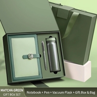 Coffret Cadeau d'Affaires de Luxe Personnalisé en Cuir : Carnet 100 Feuilles, Stylo et Tasse Isotherme – Idéal pour Promotion et Logo d'Entreprise
