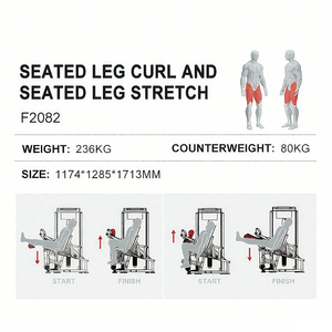 Seated <b>Leg</b> Extension Hamstring Machine Chest & Arms Training Pin Loaded 80kg Weight Stack WD-F2082 - Product Image 2