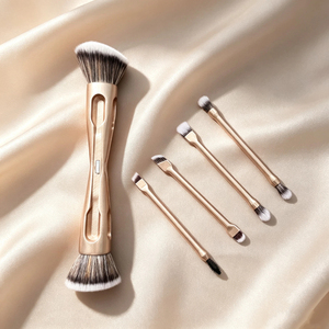 10-in-1 Magnetic Double-Ended Makeup <b>Brush</b> Set Flat Foundation <b>Brush</b> Portable Travel Dual Face Cosmetic Tool - Product Image 1