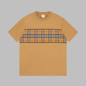 Camiseta de manga corta extragrande para hombre, diseño a cuadros Burberry, 100% algodón, estilo casual de lujo. - Product Image 2