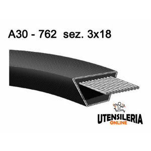 Sección de correa trapezoidal 13x8 A30-762 - Product Image 1