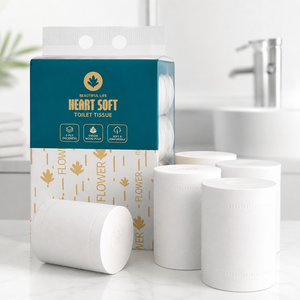 Papier toilette OEM ODM, 8 rouleaux, 5 plis, pâte de bois vierge, 100g/rouleau, 138x12mm, résistant, doux, absorbant, jetable, pour usage domestique - Product Image 1