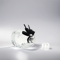 Fabricant de boîte de parfum plate transparente de forme unique emballage vide flacon de parfum vaporisateur de luxe 30ml 50ml 100ml