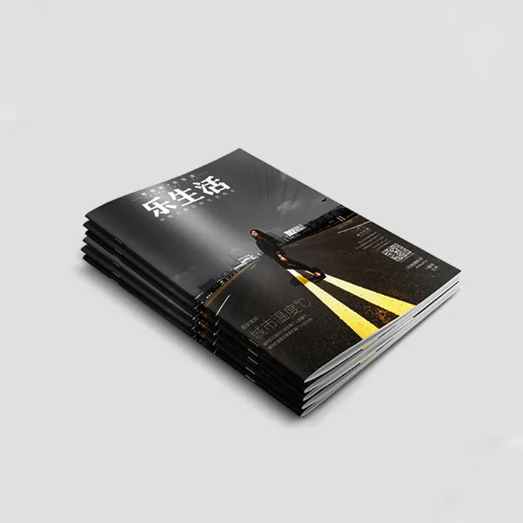 Buku instruksi iklan bisnis perusahaan kustom buklet lipat selebaran cetak katalog layanan brosur