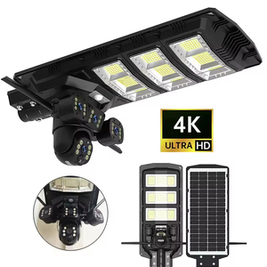 <b>Smart</b> V380 4g Solar Street Light With <b>Camera</b> Outdoor Cctv Ptz Dual Lens <b>Smart</b> Security Lamp Sim Card Powered Night Vision VFLOW - Product Image 2
