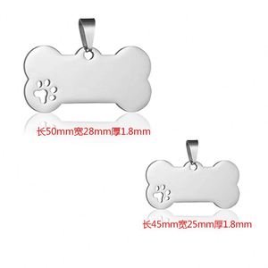 Plaques d'identification personnalisées anti-perte pour chiens et chats en acier inoxydable gravées sur mesure, breloques de collier, accessoires. - Product Image 6